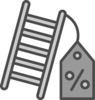 descuento escalera vector icono diseño