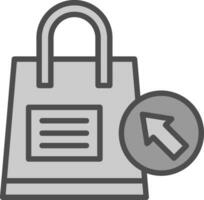 Shopping Bag with Arrow Vector Icon Design