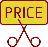 Price Slash Vector Icon Design