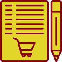 Shopping List Vector Icon Design