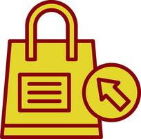 Shopping Bag with Arrow Vector Icon Design