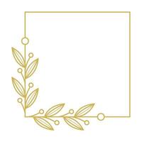 wedding flower frame element design vector