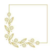 wedding flower frame element design vector