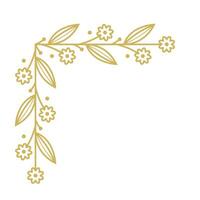 wedding flower frame element design vector