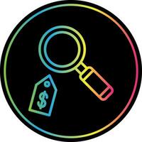 Price Magnifying Glass Vector Icon Design