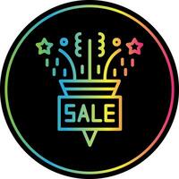 Confetti and Sale Vector Icon Design