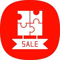 Sale Jigsaw Puzzle Vector Icon Design