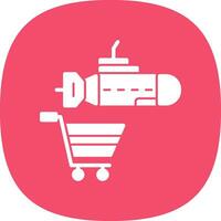 Shopping Submarine Vector Icon Design