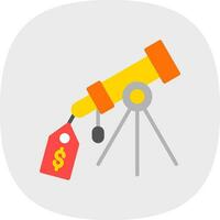 precio etiqueta telescopio vector icono diseño