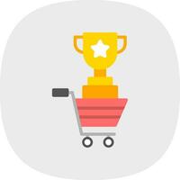 Shopping Contest Trophy Vector Icon Design