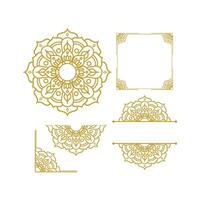 Mandala Wedding Frame Element Vector Design