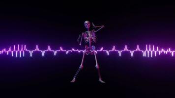 squelette Danse nuit video