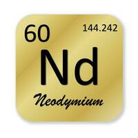 Neodymium element isolated in white background photo