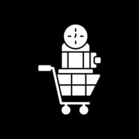 Shopping Time Machine Vector Icon Design