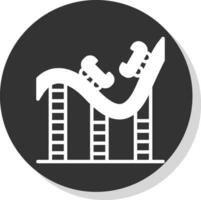 Shopping Roller Coaster Vector Icon Design