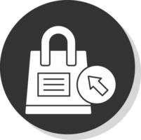 Shopping Bag with Arrow Vector Icon Design
