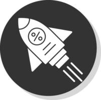 Discounted Spaceship Vector Icon Design