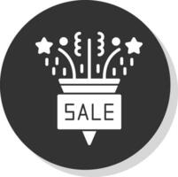 Confetti and Sale Vector Icon Design