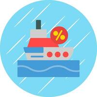 Discounted Cruise Ship Vector Icon Design