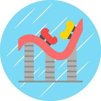 Shopping Roller Coaster Vector Icon Design