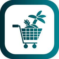 Shopping Cart Island Vector Icon Design