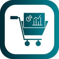 Shopping Graph Vector Icon Design