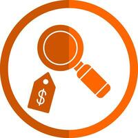 Price Magnifying Glass Vector Icon Design