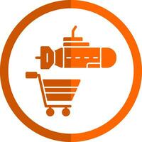 Shopping Submarine Vector Icon Design