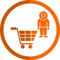 compras astronauta vector icono diseño