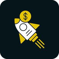 Sale Rocket Vector Icon Design