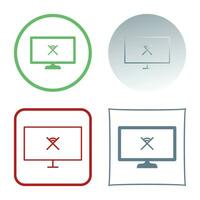 Unique Disconnected Network Vector Icon