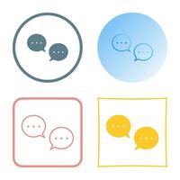 icono de vector de burbujas de conversación única