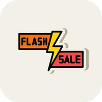 Flash Sale Lightning Vector Icon Design