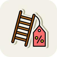 Discount Ladder Vector Icon Design