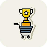 Shopping Contest Trophy Vector Icon Design