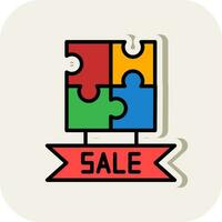 Sale Jigsaw Puzzle Vector Icon Design