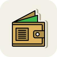 Wallet with Money Vector Icon Design