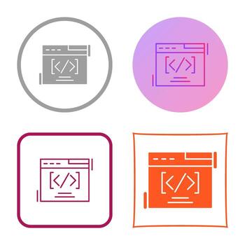 icono de vector de codificación web