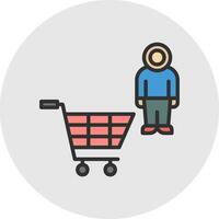 compras astronauta vector icono diseño