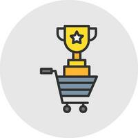 Shopping Contest Trophy Vector Icon Design