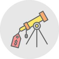 Price Tag Telescope Vector Icon Design