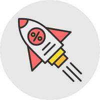 Discounted Spaceship Vector Icon Design