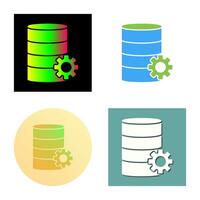 Unique Database Management Vector Icon