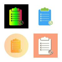 Unique Checklist Vector Icon