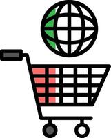 Shopping Globe Vector Icon Design