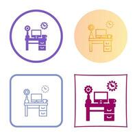 icono de vector de mesa de trabajo