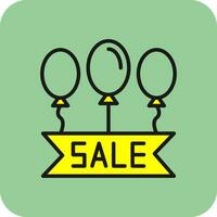 Sale Balloons Vector Icon Design