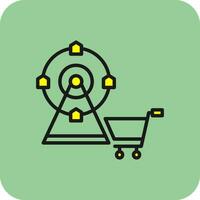 Shopping Ferris Wheel Vector Icon Design