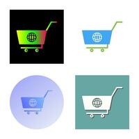 Unique Global Shopping Vector Icon