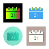 icono de vector de calendario único